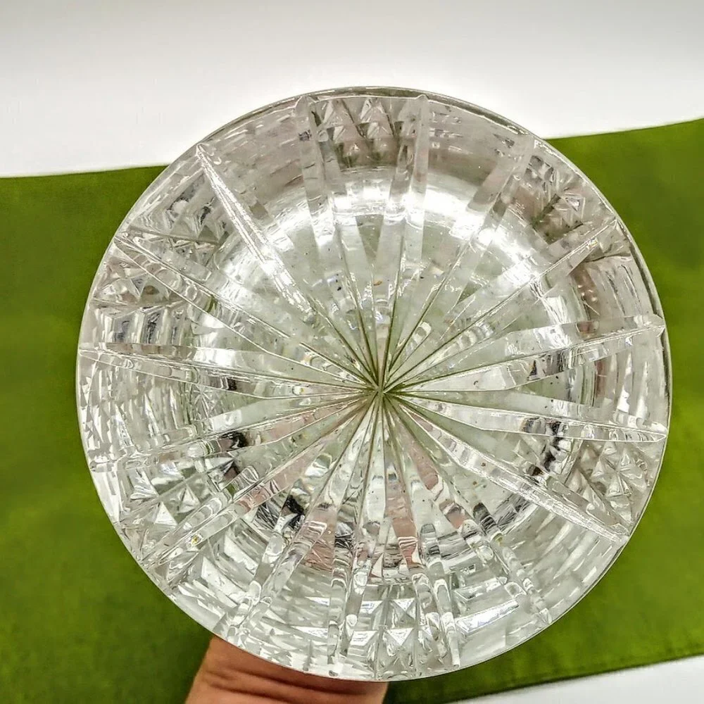 Bohemian Queen's Lace 12-Inch Clear Glass Star Cut Straight Vase